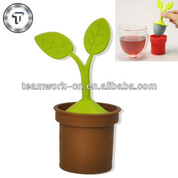 Silicone flower pot tea infuser wedding favor