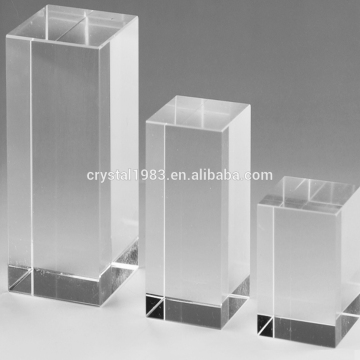 China Factory Custom logo Engraving K9 Crystal Award Crystal Blank Block trophy