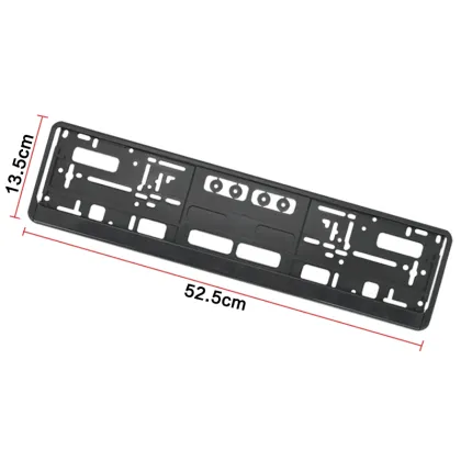 Euro Standard Size Plastic Black License Plate Frame for Puerto Rico