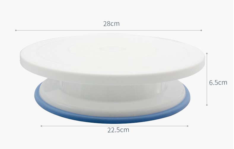 Revolving Plastic Cake Stand with Non-Slip Base (7)