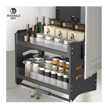 XM Kitchen Pull Down Storage Organizer Basket