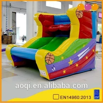 AOQI new design mini inflatable basketball hoop indoor inflatable basketball toss sport game for sale