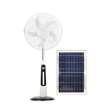 16-18 Inch Solar-Powered Rechargeable Stand Fan with Remote Control