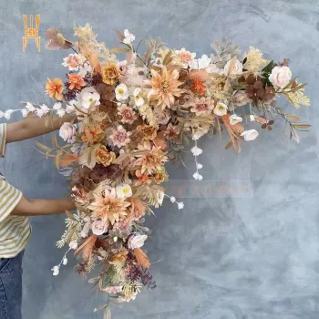 Artificial Flower Wedding Arch and Runner Decorations