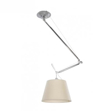 Adjustable Angle Long Arm Fabric Lamp Shade Interior Light