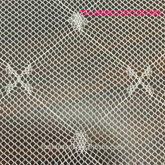 star shape jacquard polyester knitted mosquito net fabric