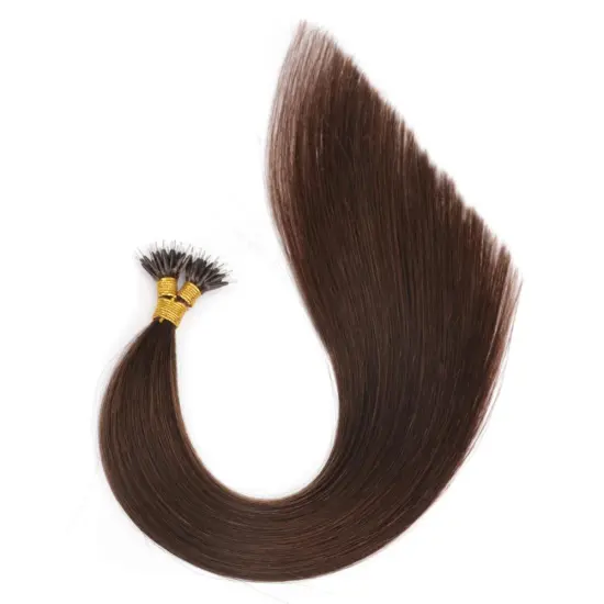 Wholesale Dark brown color 100% Human Remy hair extensions Nano ring Hair
