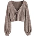 Maglieria a costola a costola pullover femminile