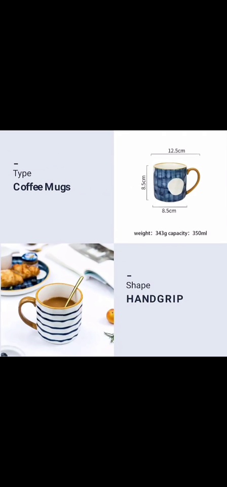 Marine - style Ceramic Mugs Set