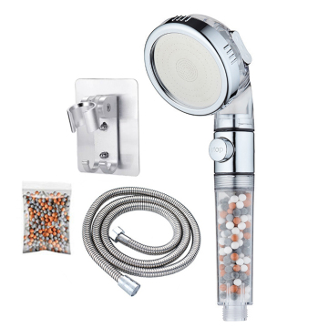 S3003 Handheld 3 Settings High Pressure Rainfall Filtered Spray Shower Head Set with Vitamin C Filter and Stop Button
