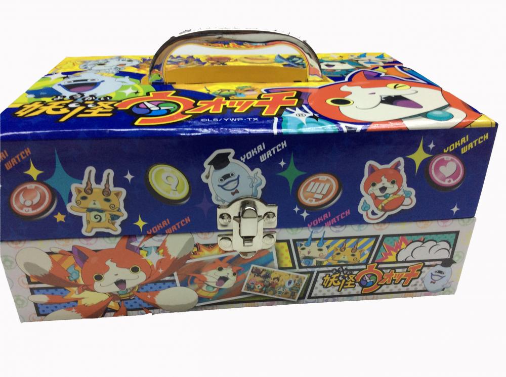 Paper handle cartoon stationery set storage box