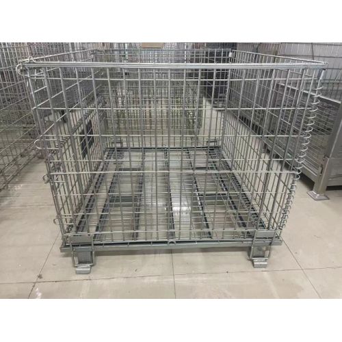 Folding mesh storage cage