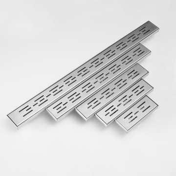 Rectangle Copper Floor Drain Long Channel Bathroom Kitchen Chrome Brass Trap