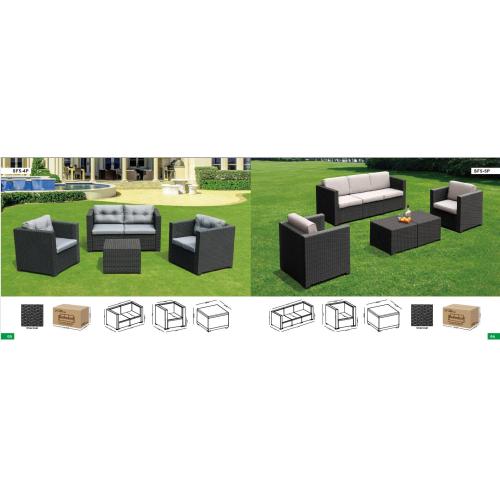 Factory price adjustable sofa set rattan