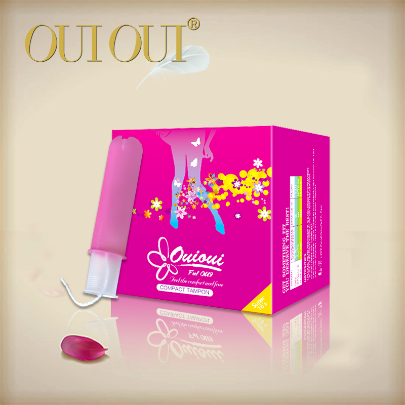 Super absorbent plastic compact tampons for women