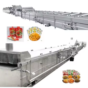 Mesin Sterilizer Pasteurizer Mandi air yang disesuaikan untuk pemprosesan makanan