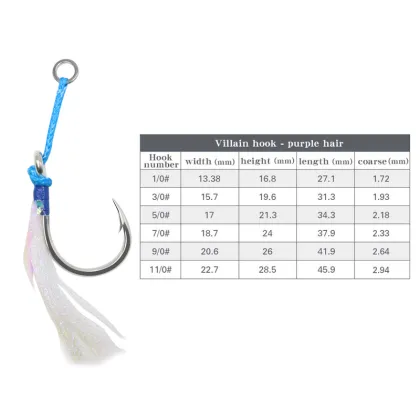 Mustad Strong Cord UV Flash Double Jigging Assist Hook