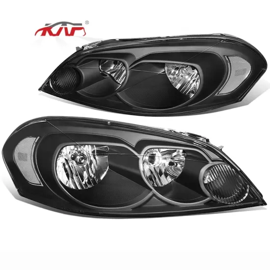Black Housing Clear Corner Headlamp GM2503261 GM2502261 for Chevy Impala 2006-2011