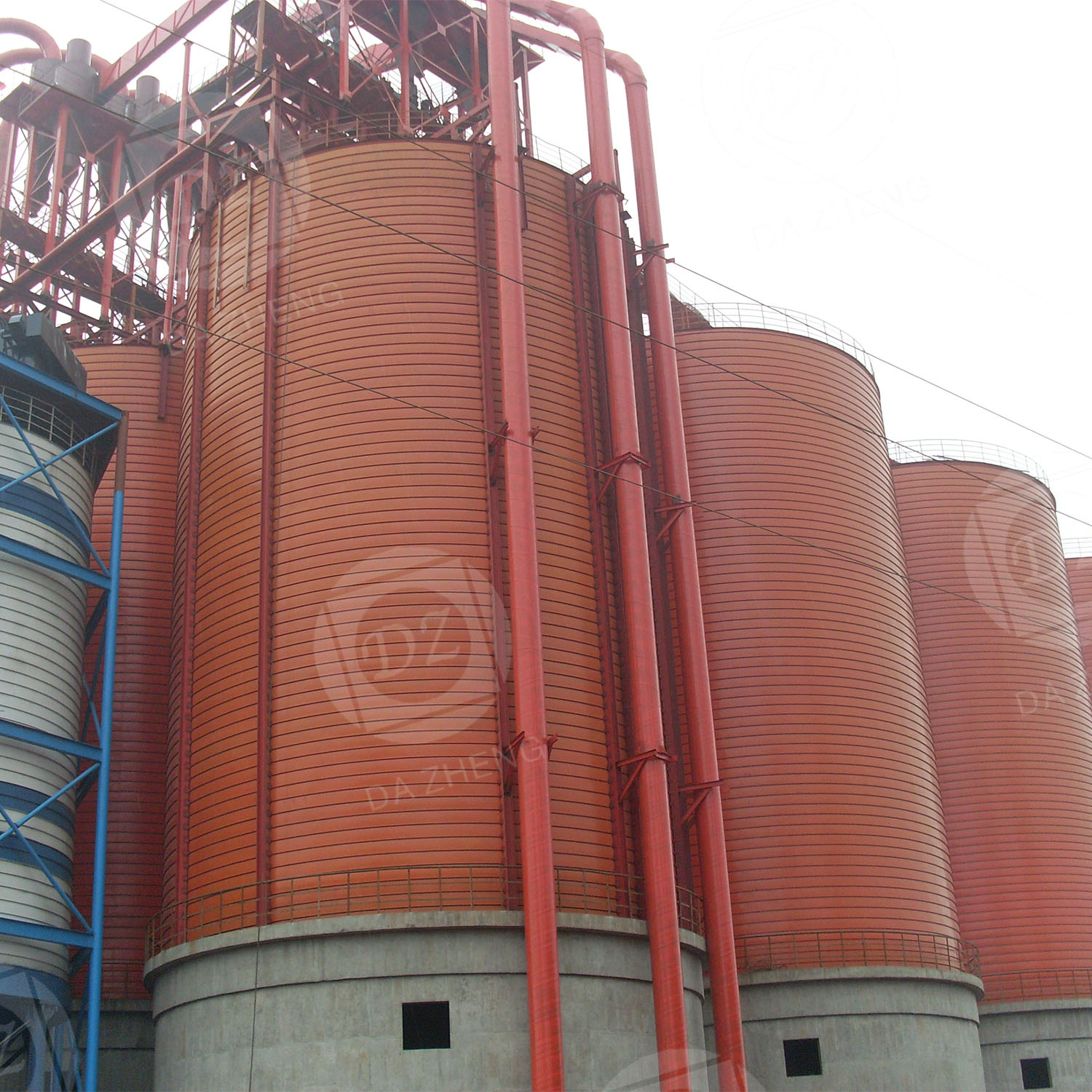 Mining ore powder spiral steel plate silo