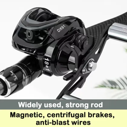 Fishing Portable Pocket Baitcasting Reel and Rod Combo