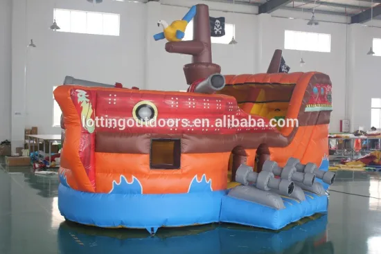 High quality kids outdoor inflatable pirate ship