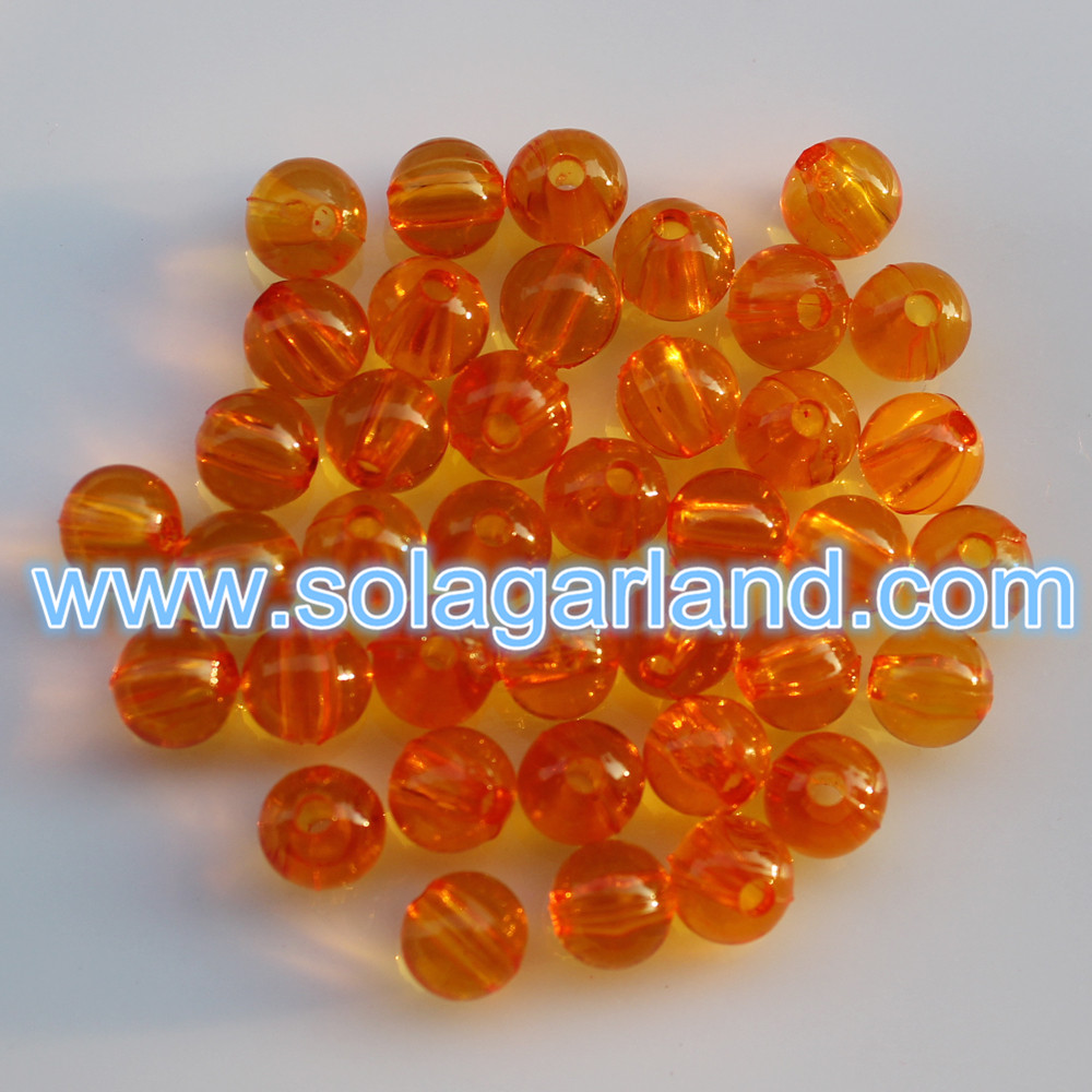 Clear Plastic Beads Round