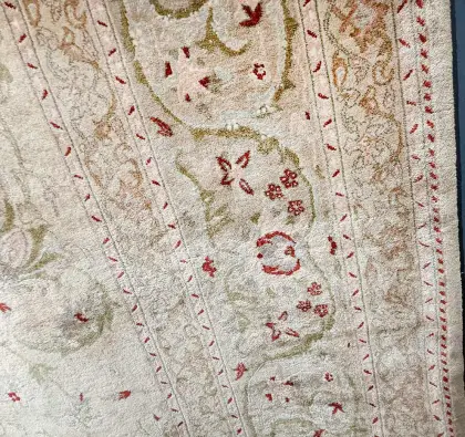 Hand-Knotted Indian Pure Mulberry Silk Rug