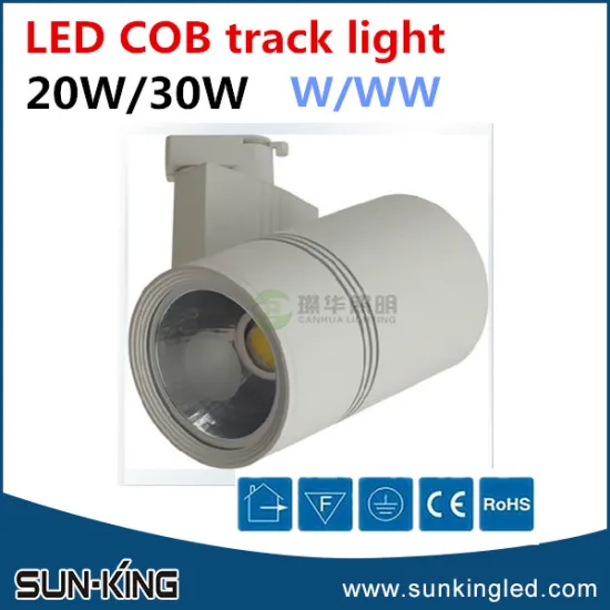 Good quality black/white shell 30W led rail track spotlight for gallery/clothes shop