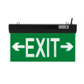 Black aluminum housing LED exit sign