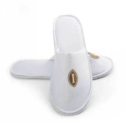Cheap cotton fabric hotel slippers