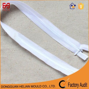 Fancy close end white lace no logo invisible zipper
