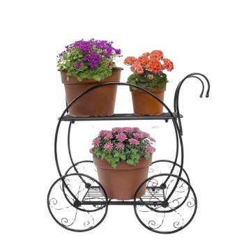 Hot Sale 2-Tier Metal Garden Flower Pot Stand: A Stylish Garden Decorative Plant Holder and Display Rack
