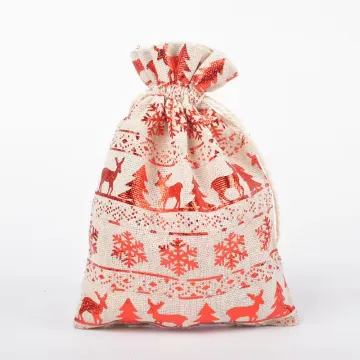 Personalised Christmas Sacks Stocking Gift Linen Bag