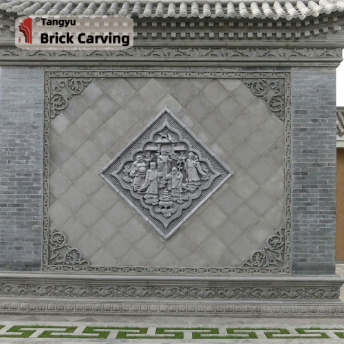 Diamond Shaped Brick Carving god of wealth feng shui Manufactory