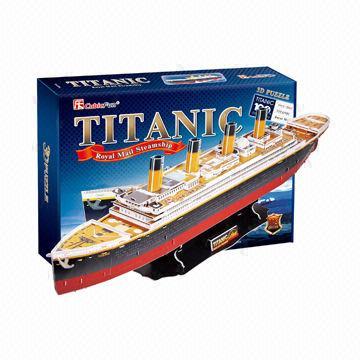 Titanic Ship Model Educational Puzzle Toy with 3D Effect, 1,000 Pieces MOQ