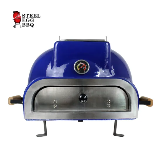 STEEL EGG BBQ 21 Inch Tabletop Pizza Oven  Best Ceramic Kamado Pizza Grill for Outdoor Kitchen Home and Garden