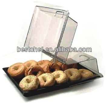 Buffet show tray with hinged cover stainless steel-PP