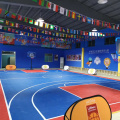 Piso de PVC interior para cancha de baloncesto