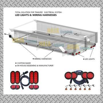 ชุดประกอบชุดประกอบสายไฟพ่วงและรถบรรทุกพร้อมไฟ LED