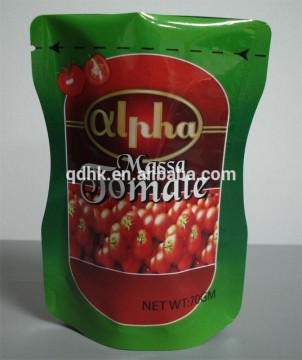 pasta sauce packaging bag with aluminium foil material and special shape