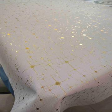 PU Gold tablecloth with woven fabric backing