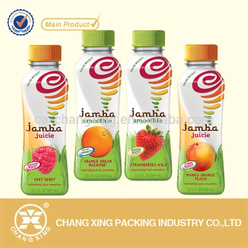 Shrink Wrap Lables For Beverage Bottle Printed Plastic Label In Roll Or Piece For Bottle