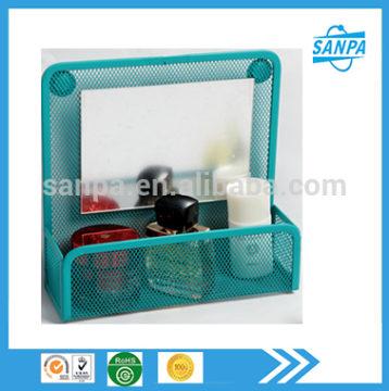 Hangzhou Supplier Fashion Metal Mesh Magnetic Holder With Mirror For Office And Home
