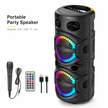 Dual Woofer RGB Party Speaker