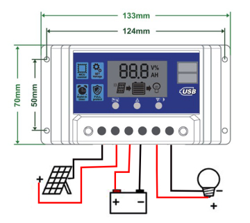 PWM 12V/24V 10A Solar Charge Controller for LiFePO4 & Lead Acid Batteries
