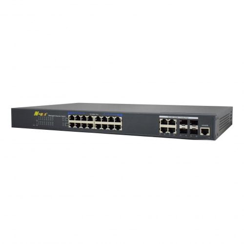 10/100M Managed POE Switch 16 Ports For CCTV