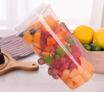 Disposable Square PP Plastic Cups for Smoothies and Milk Tea (400ml-600ml)