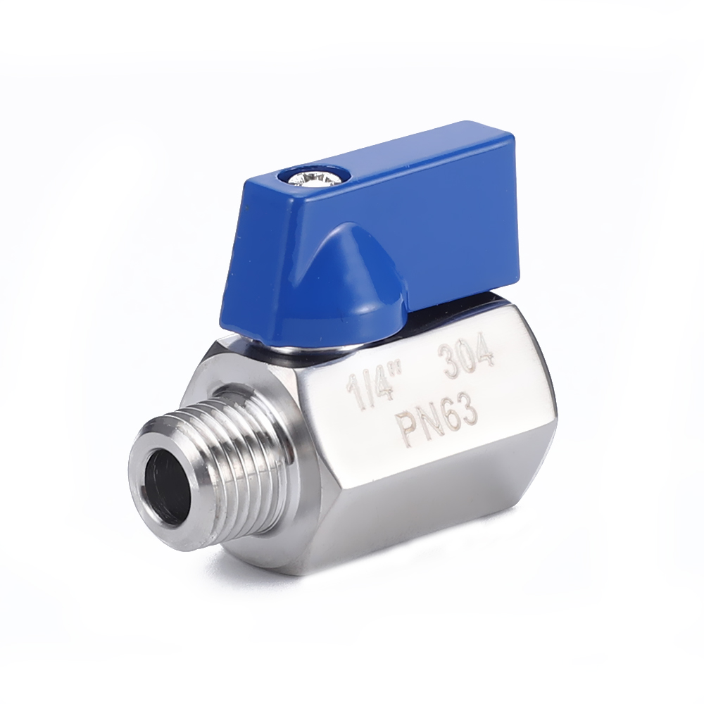 Fil sanitaire 1/4 pouce PN63 mini-valve à billes