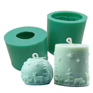 Santa Claus Candle Mold - Silicone Molds for Fondant and Resin Casting