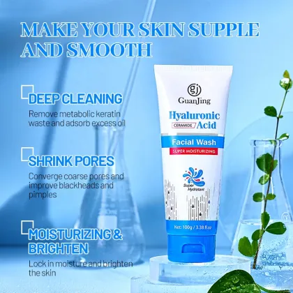 Guanjing Deep Cleansing Hyaluronic Acid Facial Cleanser for Men and Women